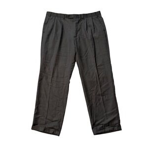 Lauren Ralph Lauren Dress Pants Mens 40x32 Pleated 100% Woolā Brown Slacks